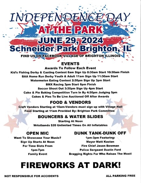 Village of Brighton Illinois - Independence Day at the Park